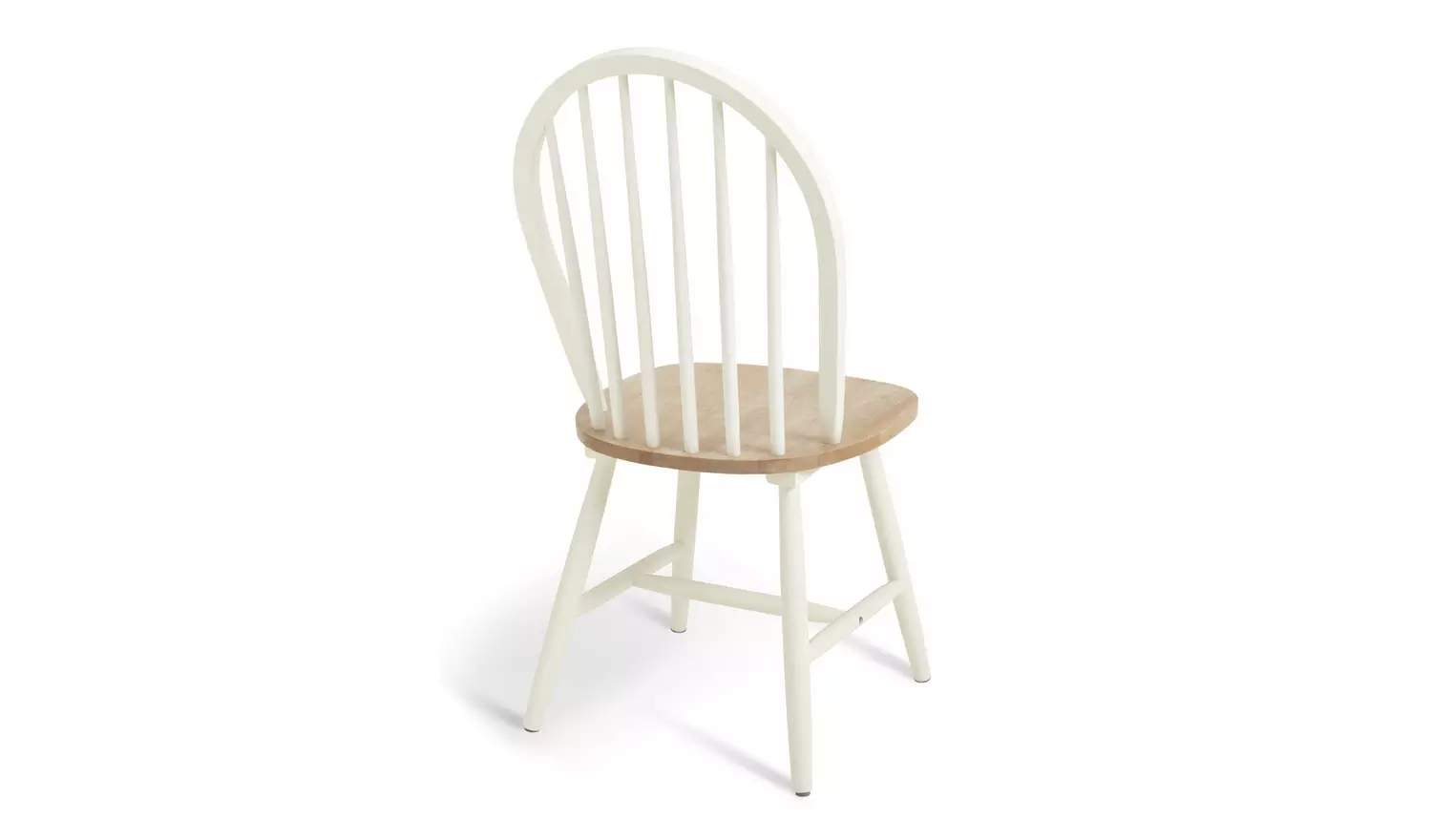 Habitat Burford Pair of Solid Wood Dining Chairs - White