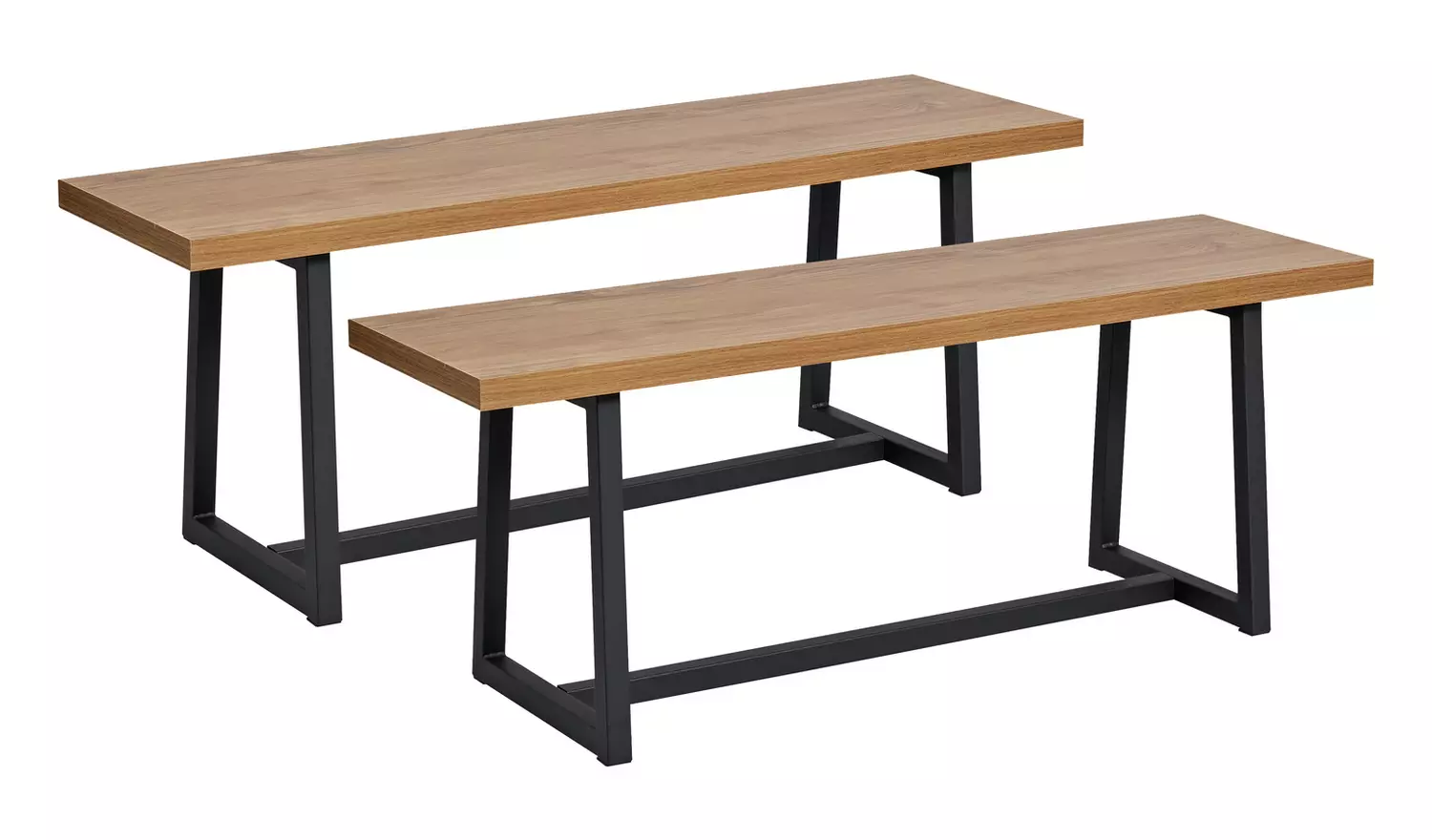 Habitat Nomad Pair of Dining Benches - Natural