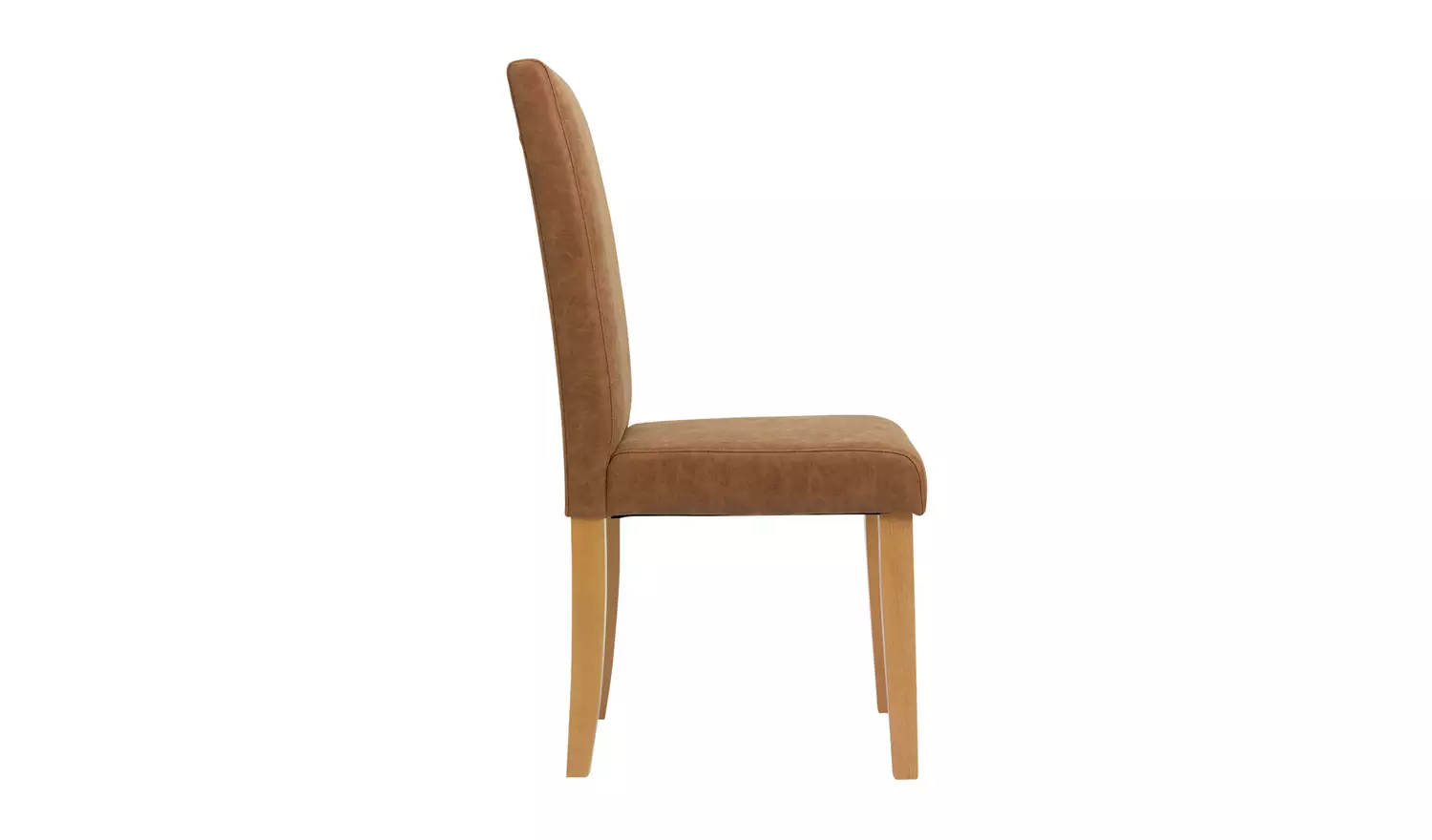 Argos Home Pair of Faux Leather Dining Chair - Tan