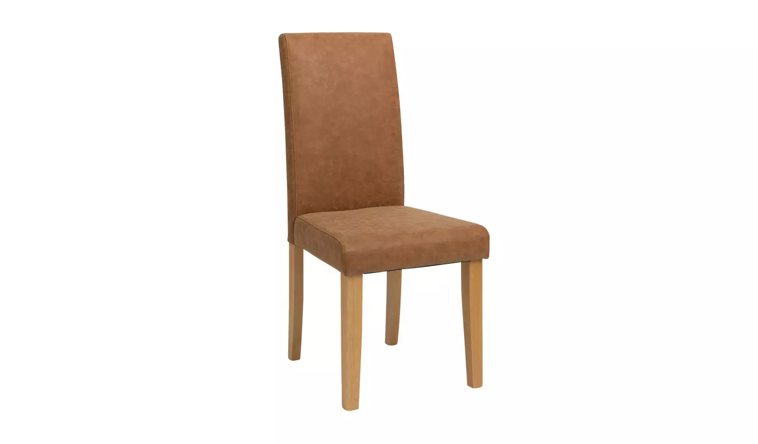 Argos Home Pair of Faux Leather Dining Chair - Tan