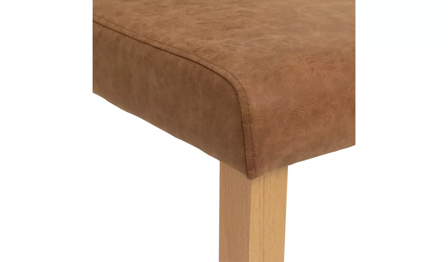 Argos Home Pair of Faux Leather Dining Chair - Tan