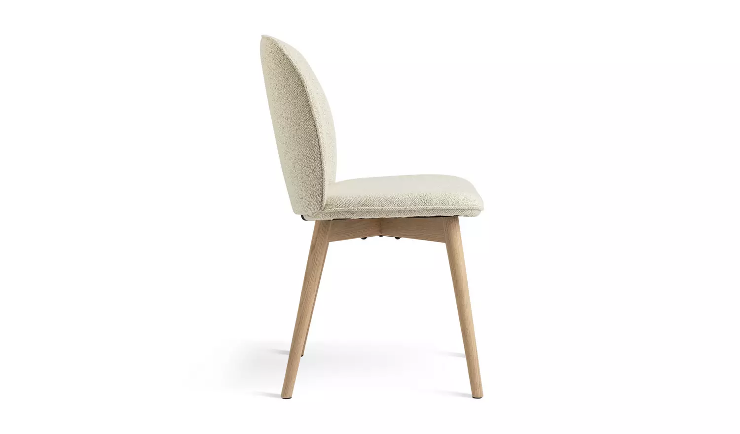 Habitat Laurel Pair of Fabric Dining Chairs - Cream