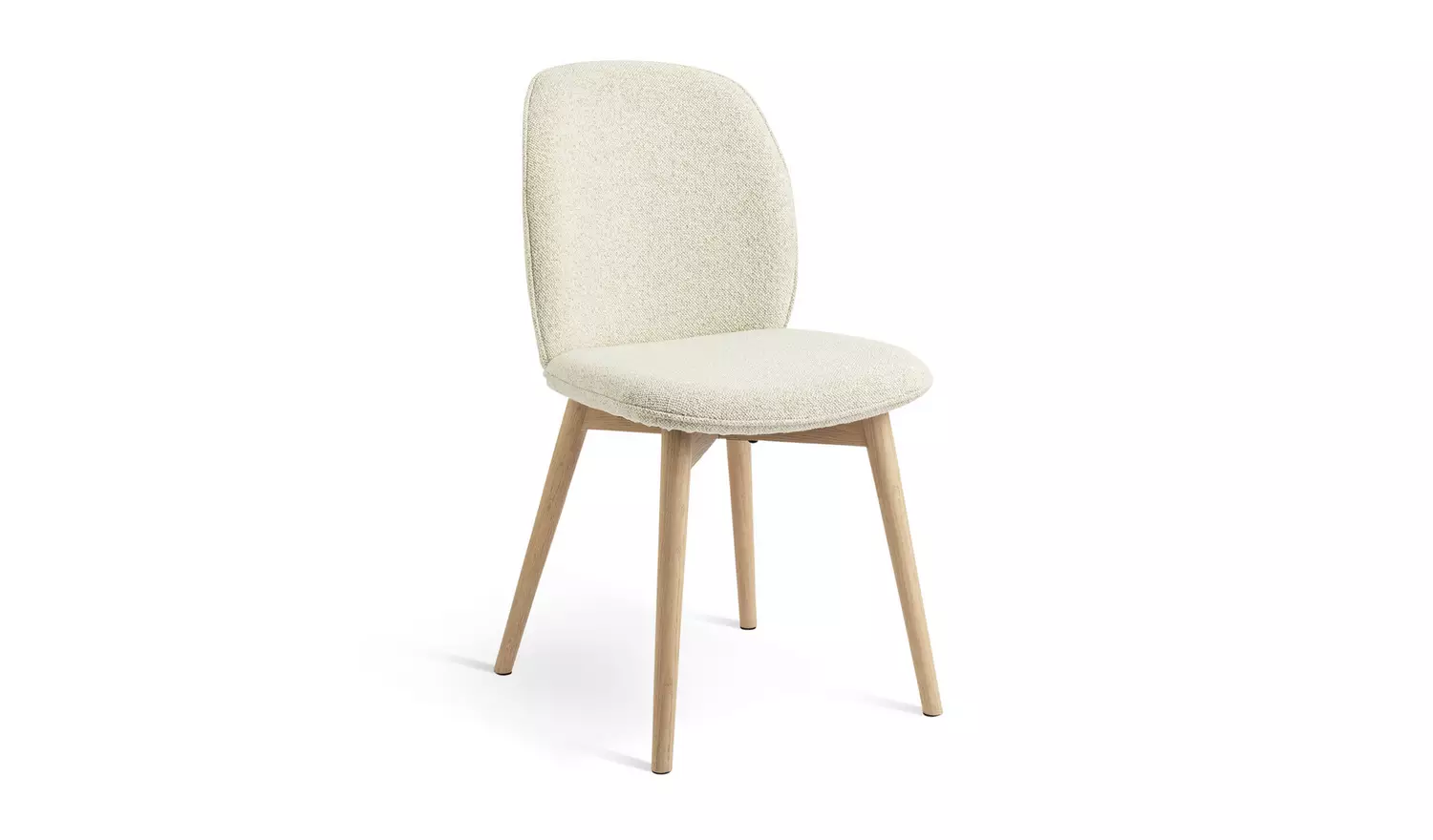 Habitat Laurel Pair of Fabric Dining Chairs - Cream