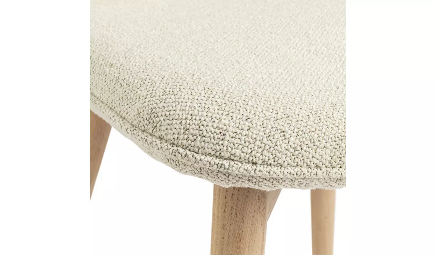 Habitat Laurel Pair of Fabric Dining Chairs - Cream