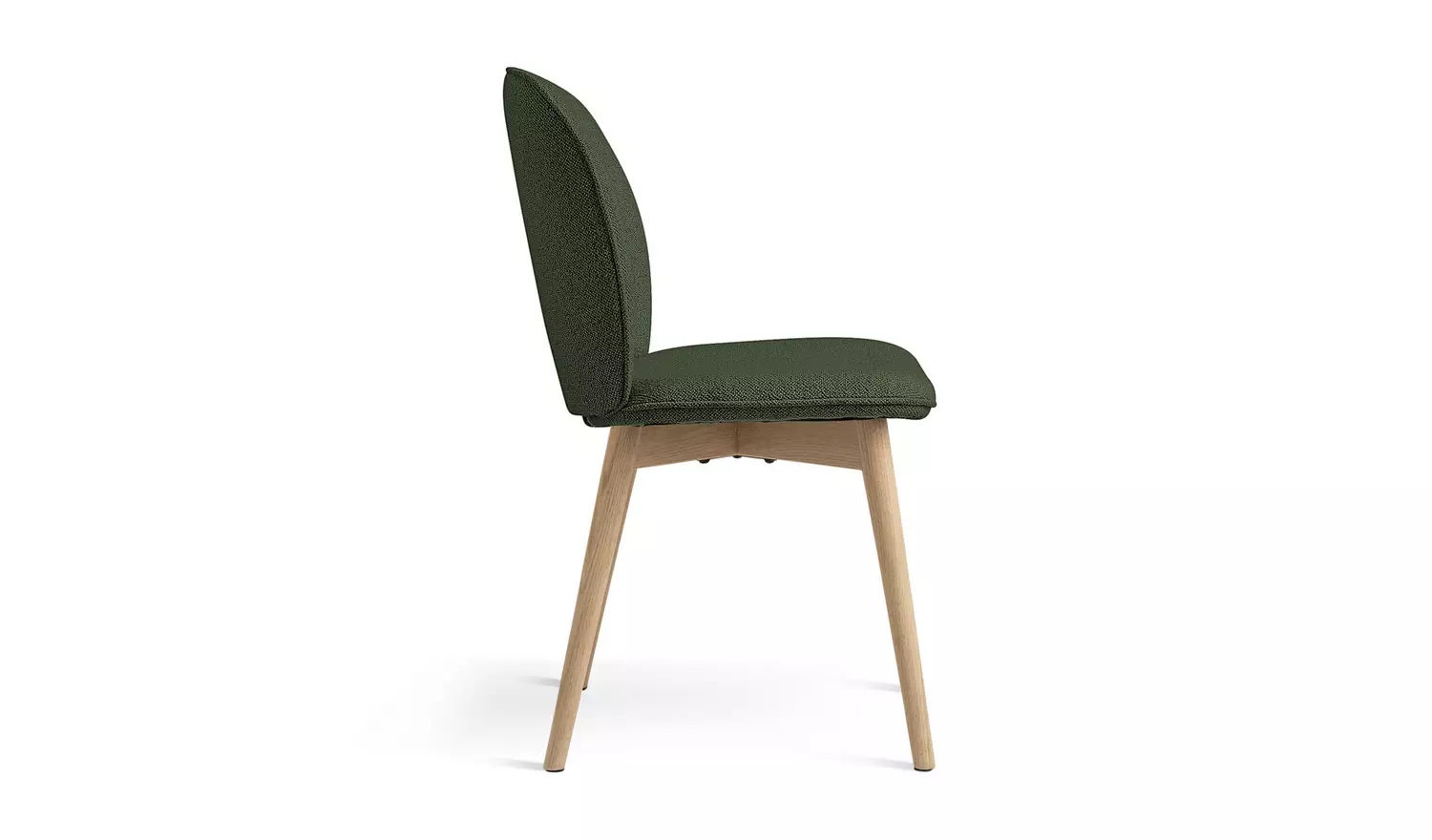 Habitat Laurel Pair of Fabric Dining Chairs - Dark Green