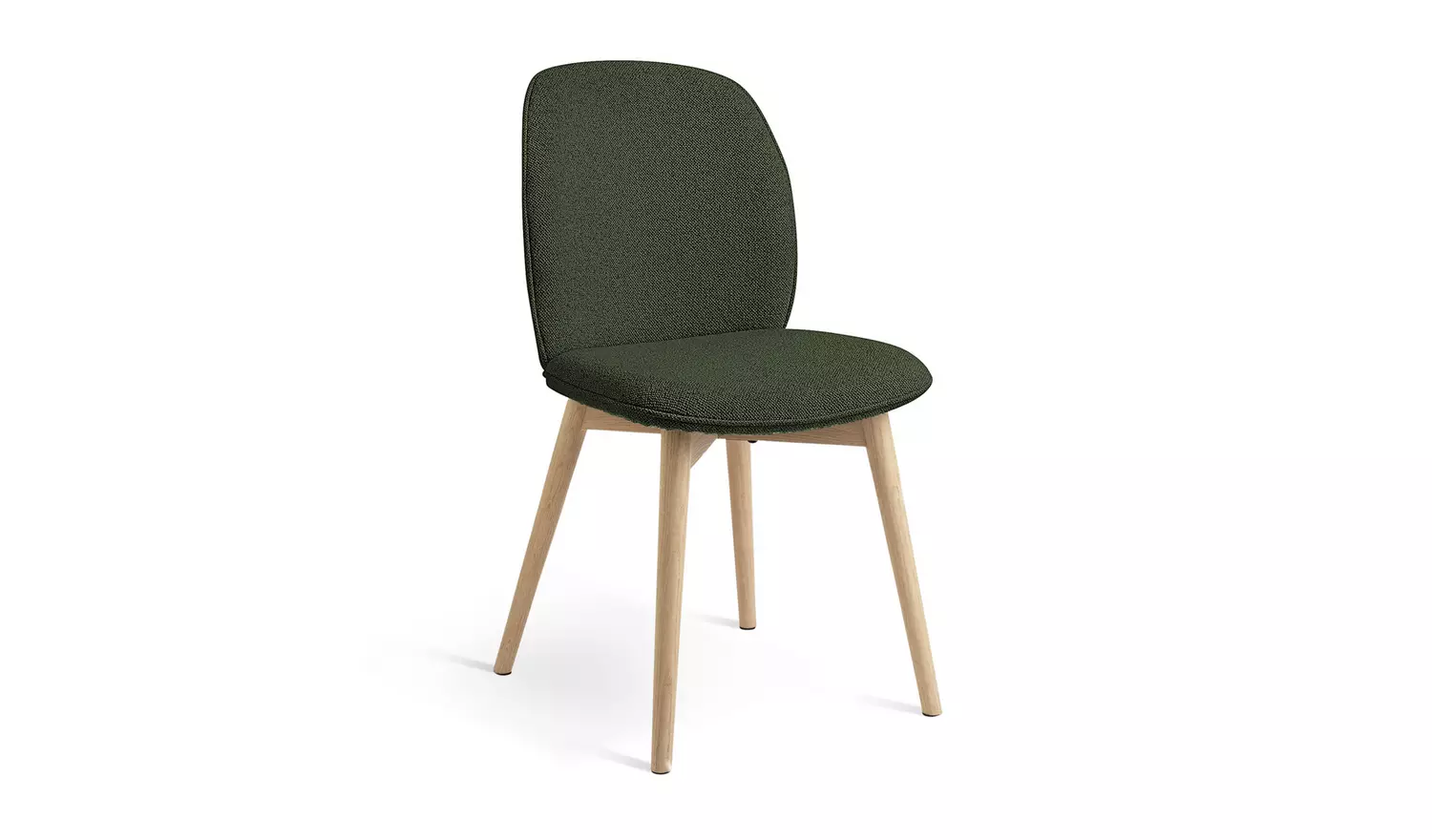 Habitat Laurel Pair of Fabric Dining Chairs - Dark Green