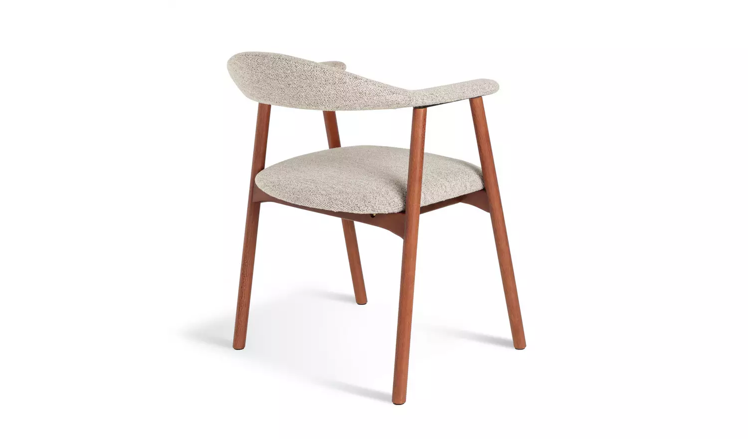 Habitat Lex Pair of Fabric Dining Chairs- Walnut