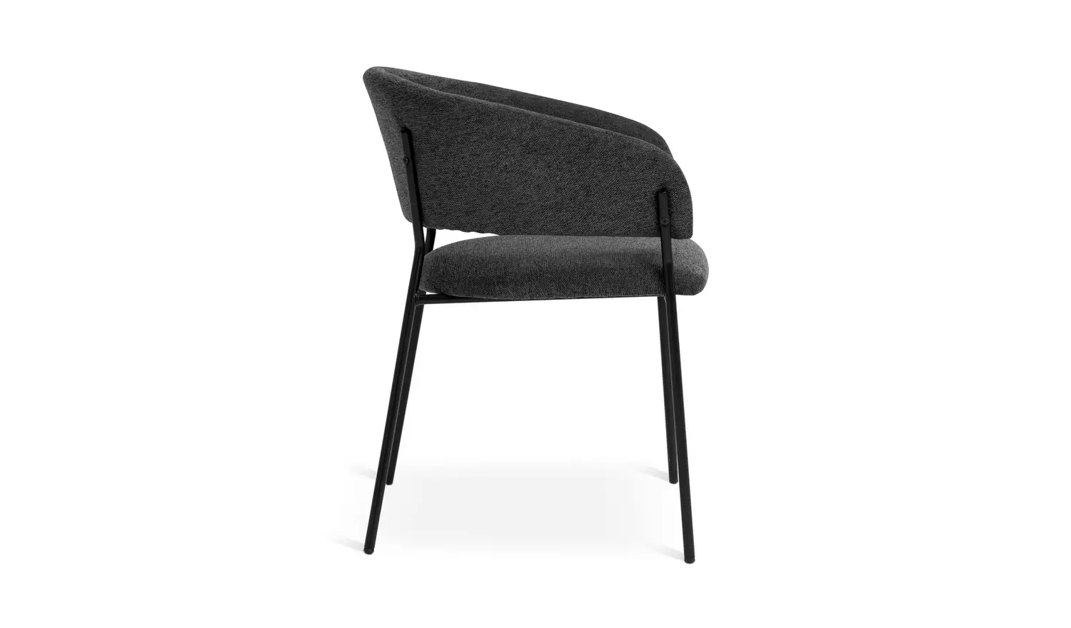 Habitat Sawyer Pair of Fabric Dining Chairs - Charcoal