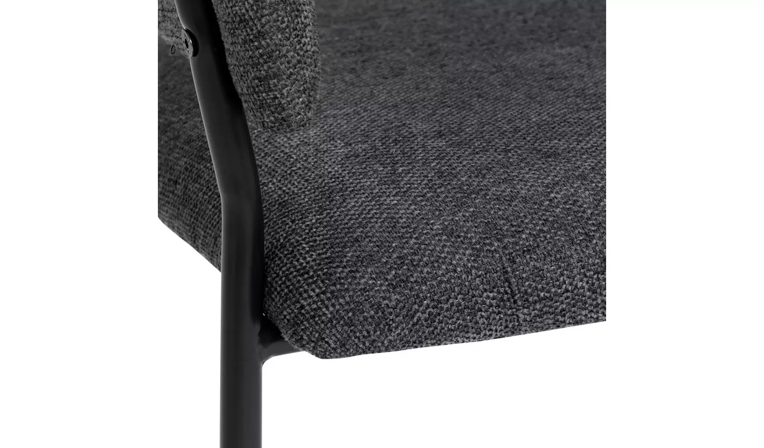 Habitat Sawyer Pair of Fabric Dining Chairs - Charcoal