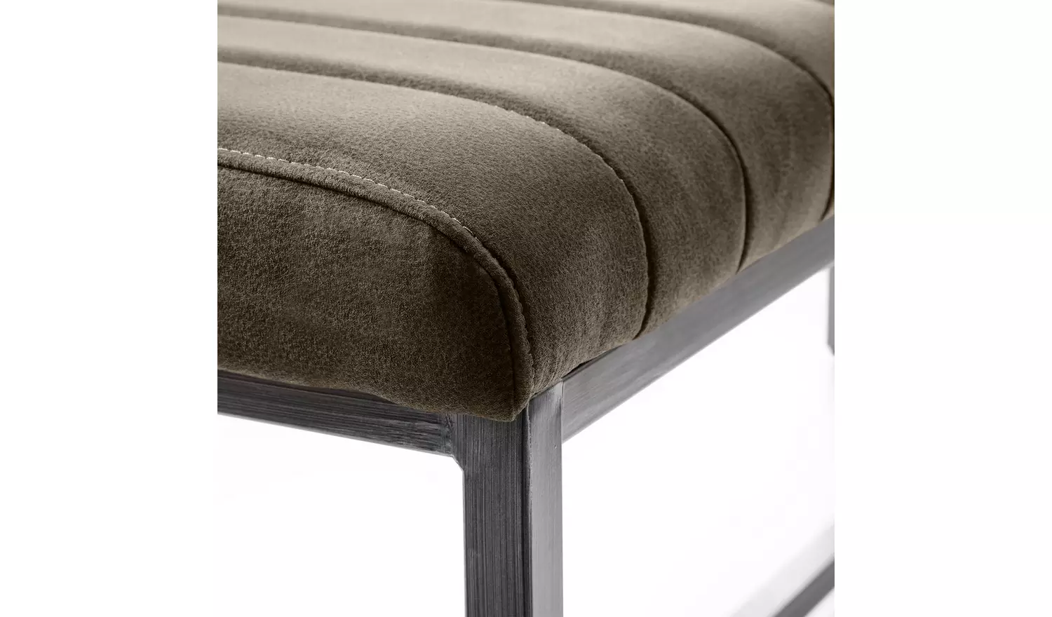 Julian Bowen Brooklyn Suede Effect Dining Bench - Charcoal