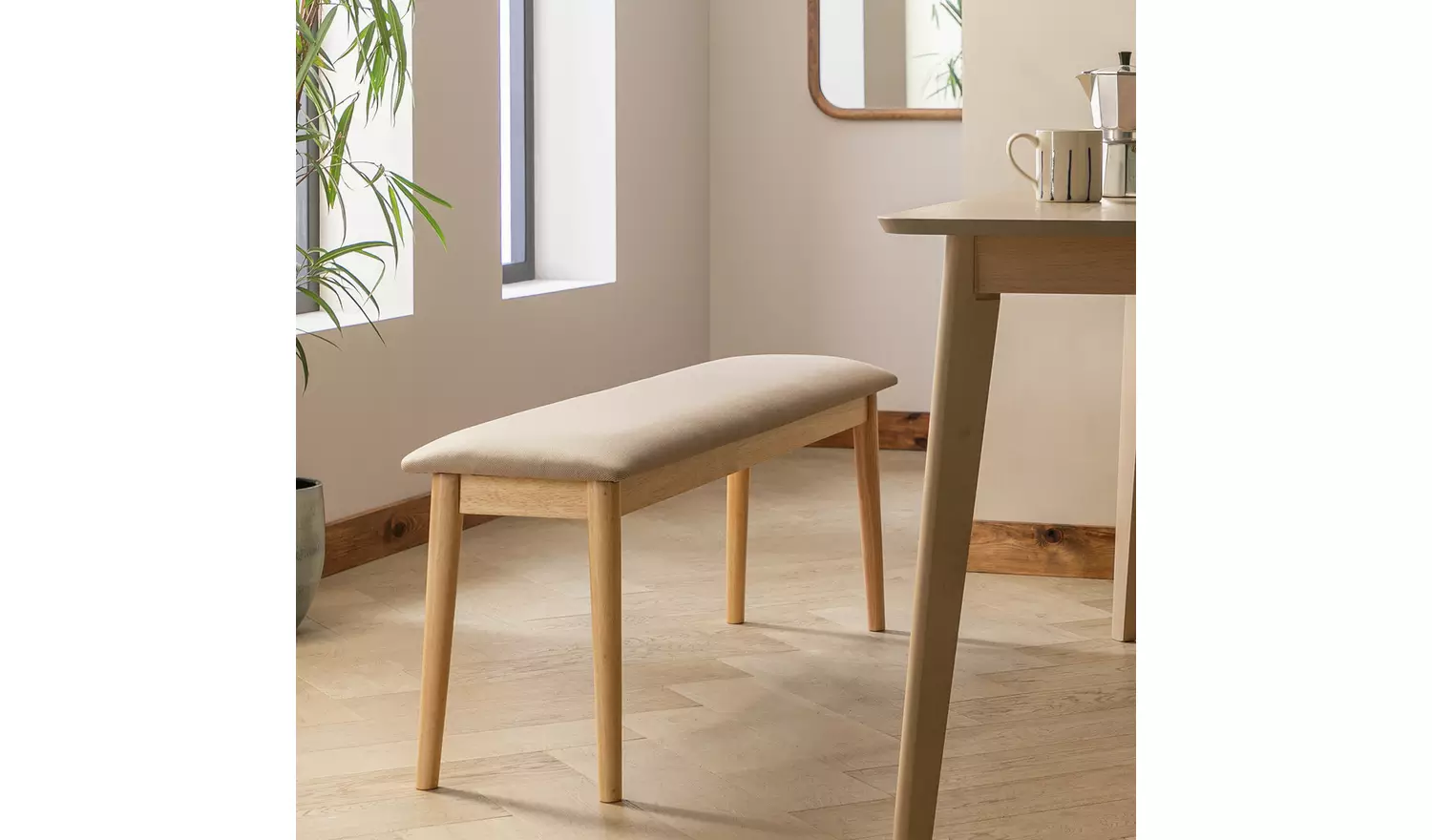 Habitat Skandi Wooden Dining Bench - Oak