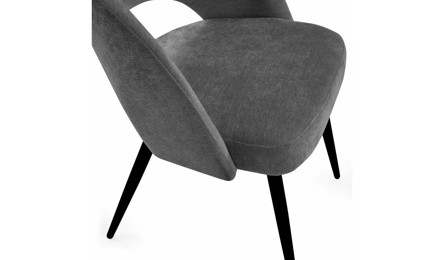Julian Bowen Ella Pair of Fabric Dining Chair - Grey