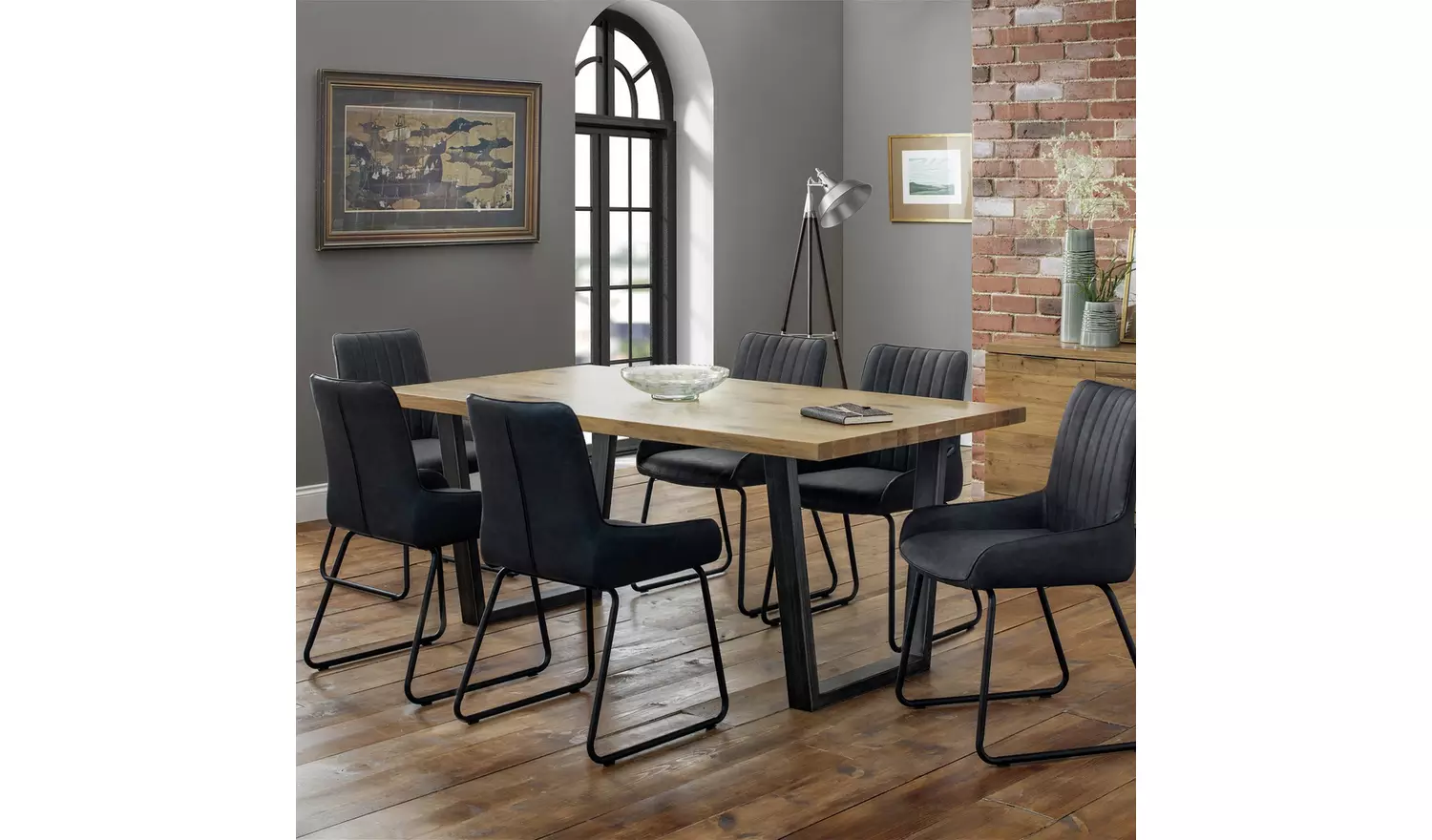 Julian Bowen Soho Pair of Faux Leather Dining Chairs