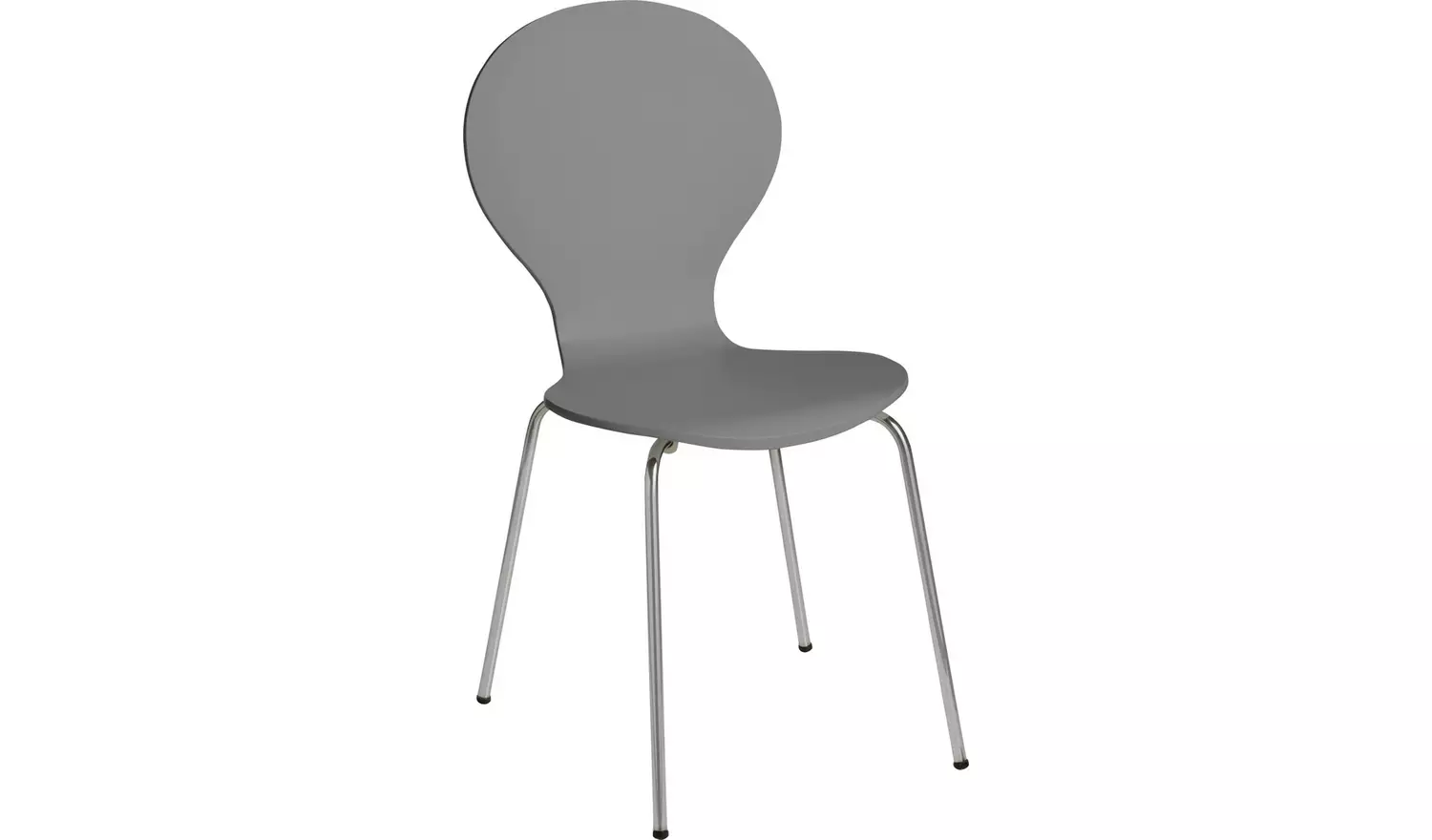 Habitat Bentwood Metal Dining Chair - Jet Grey