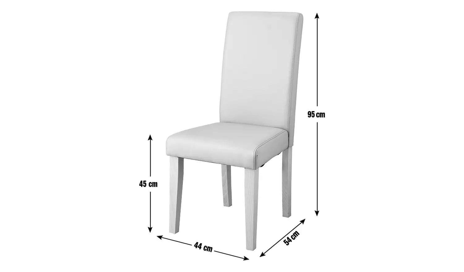 Argos Home Pair of Midback Dining Chairs - Cream