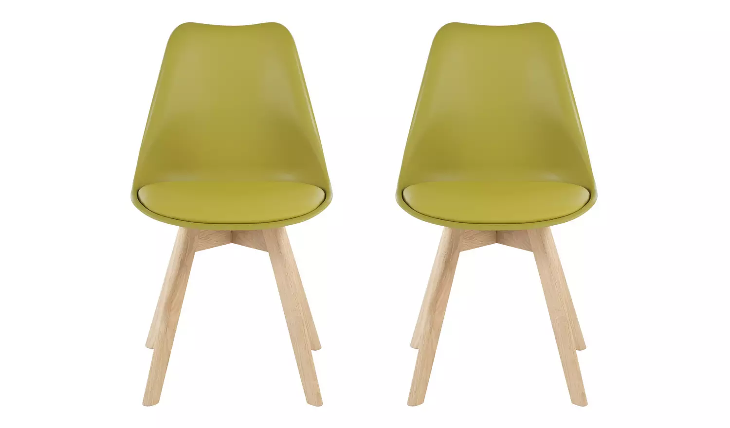 Habitat Jerry Pair of Dining Chair - Yellow