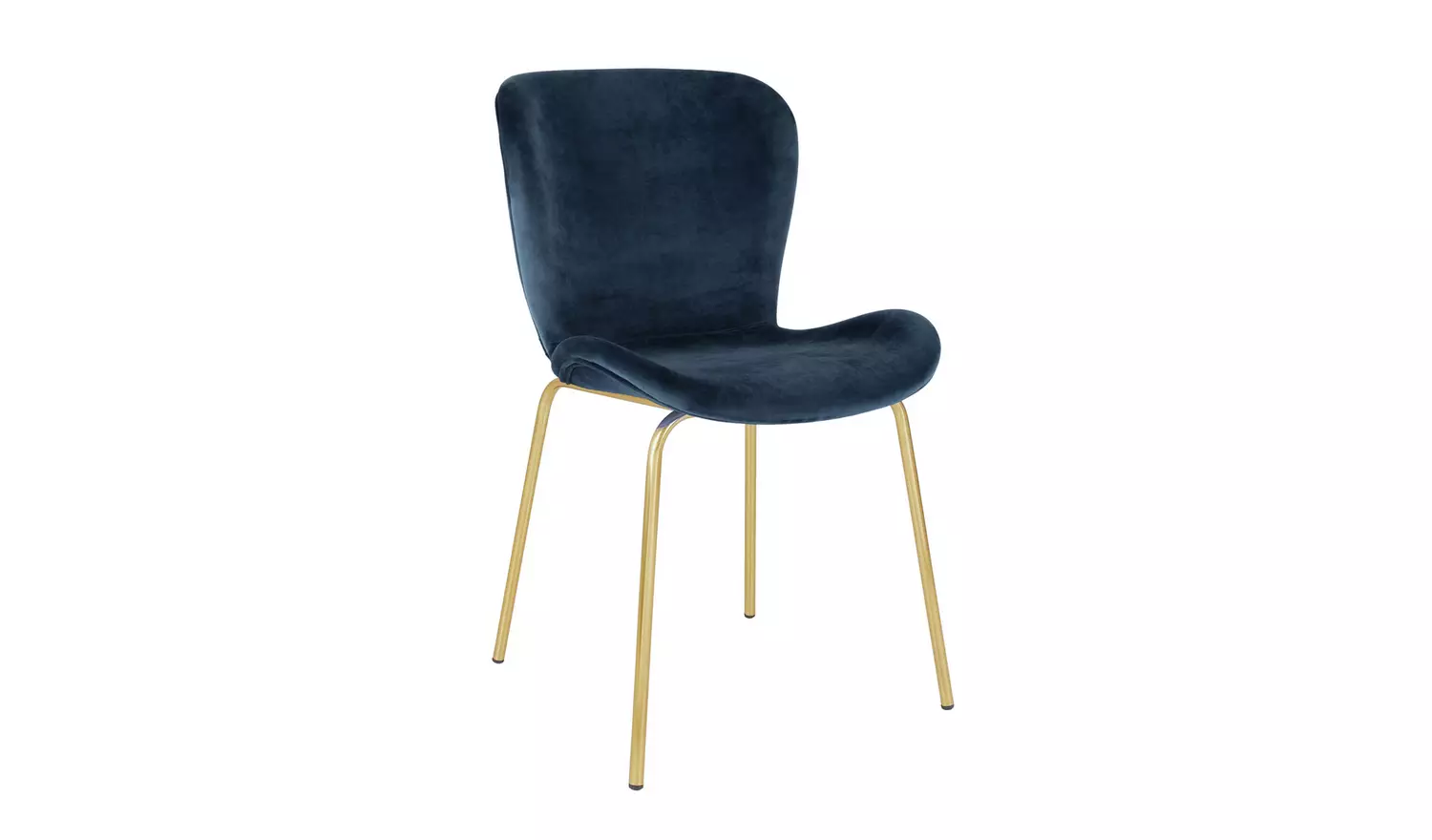 Habitat Etta Pair of Velvet Dining Chair - Blue