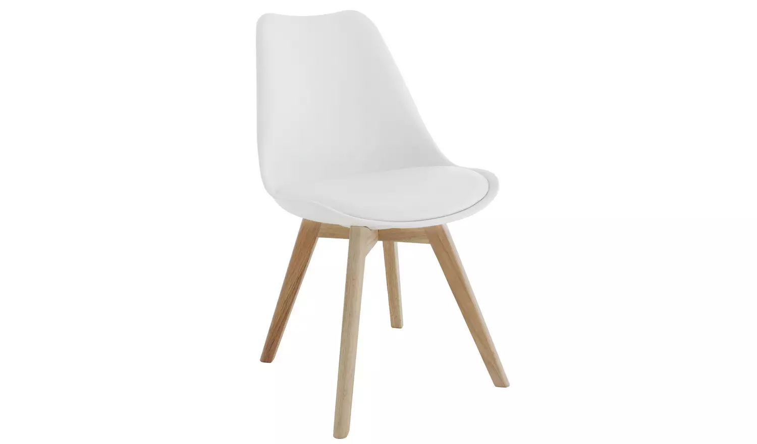 Habitat Jerry Pair of Dining Chair - White