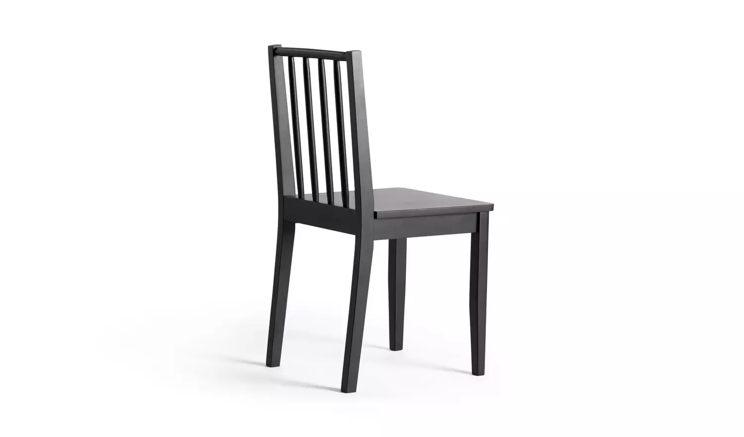 Habitat Nel Pair of Solid Wood Spindle Chair - Black