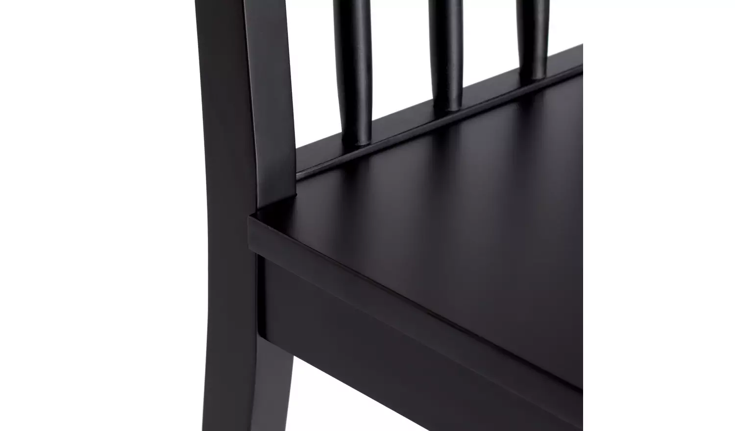 Habitat Nel Pair of Solid Wood Spindle Chair - Black