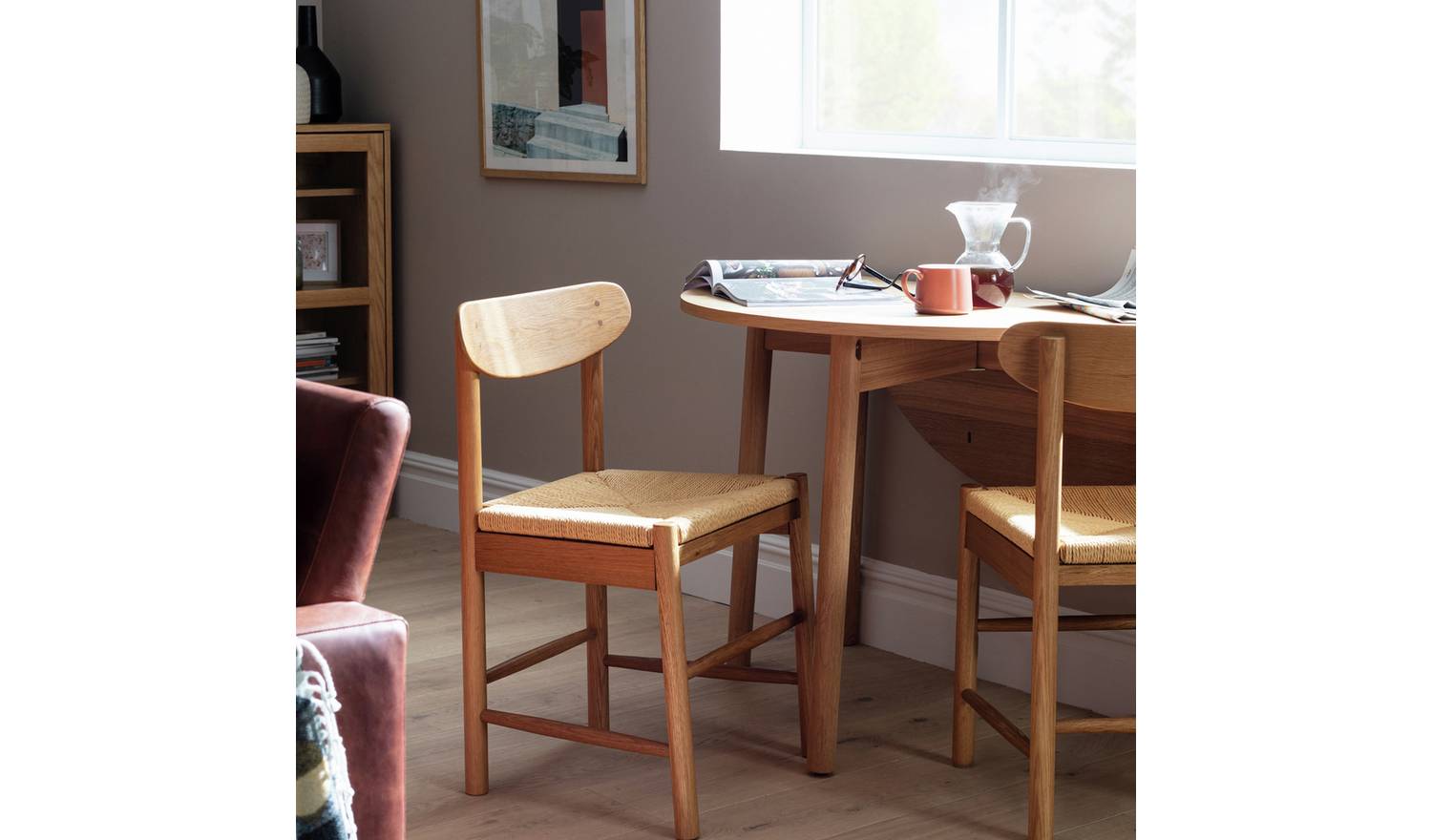 Habitat Hanna Pair of 2 Oak Dining Chairs - Natural