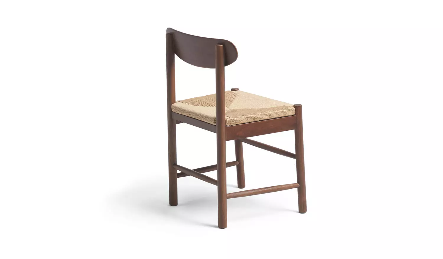 Habitat Hanna Pair of Wood Dining Chairs - Walnut