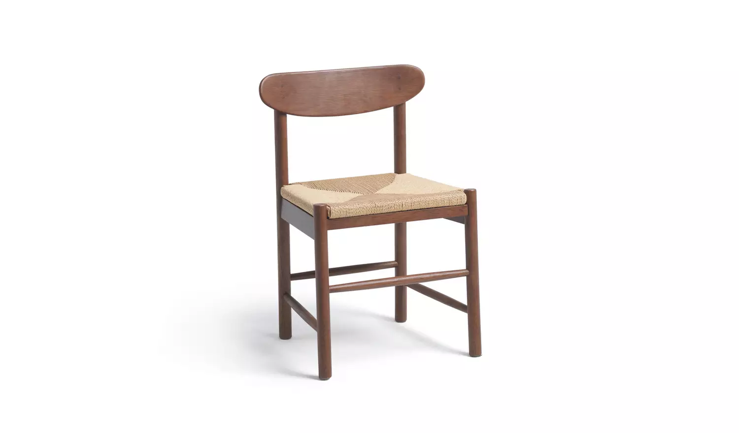 Habitat Hanna Pair of Wood Dining Chairs - Walnut