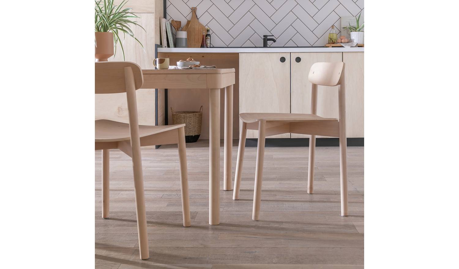 Habitat Nina Solid Birch Dining Chair - Natural