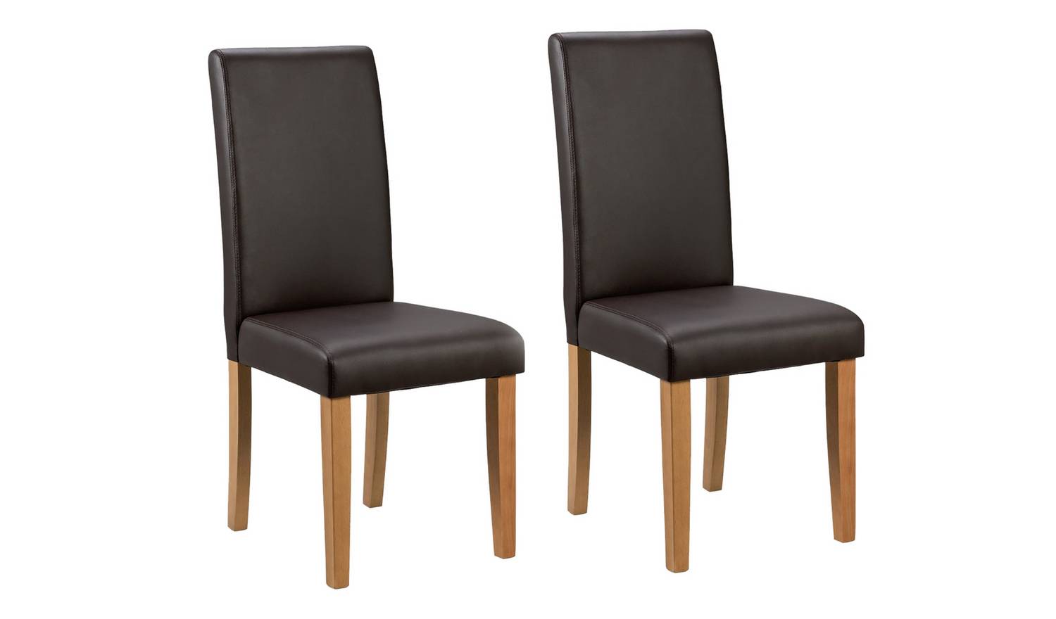 Argos Home Pair of Midback Dining Chairs - Chocolate