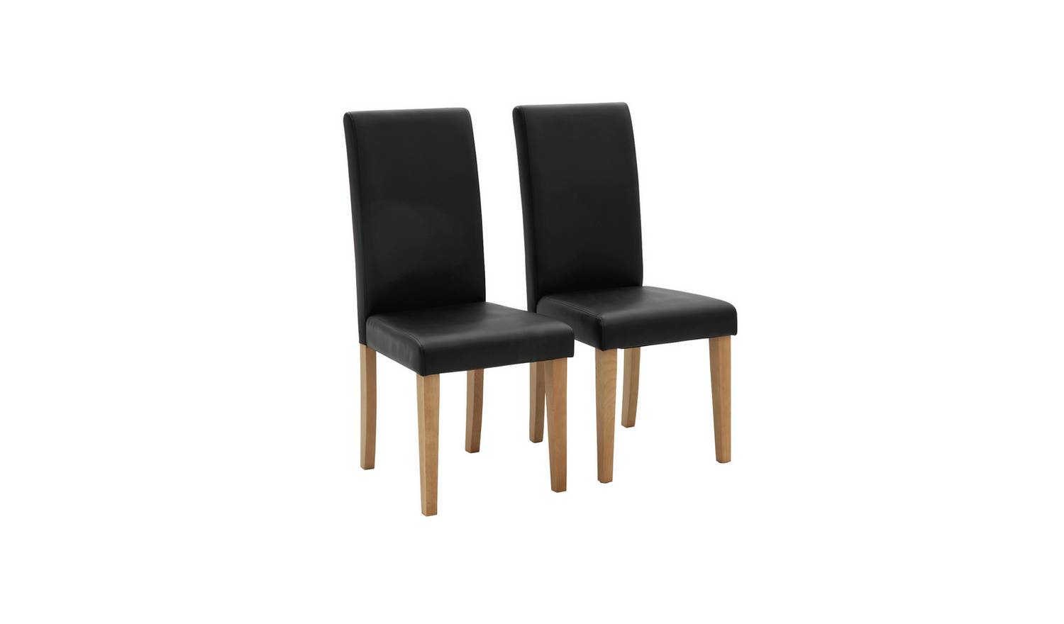 Argos Home Pair of Midback Dining Chairs - Black