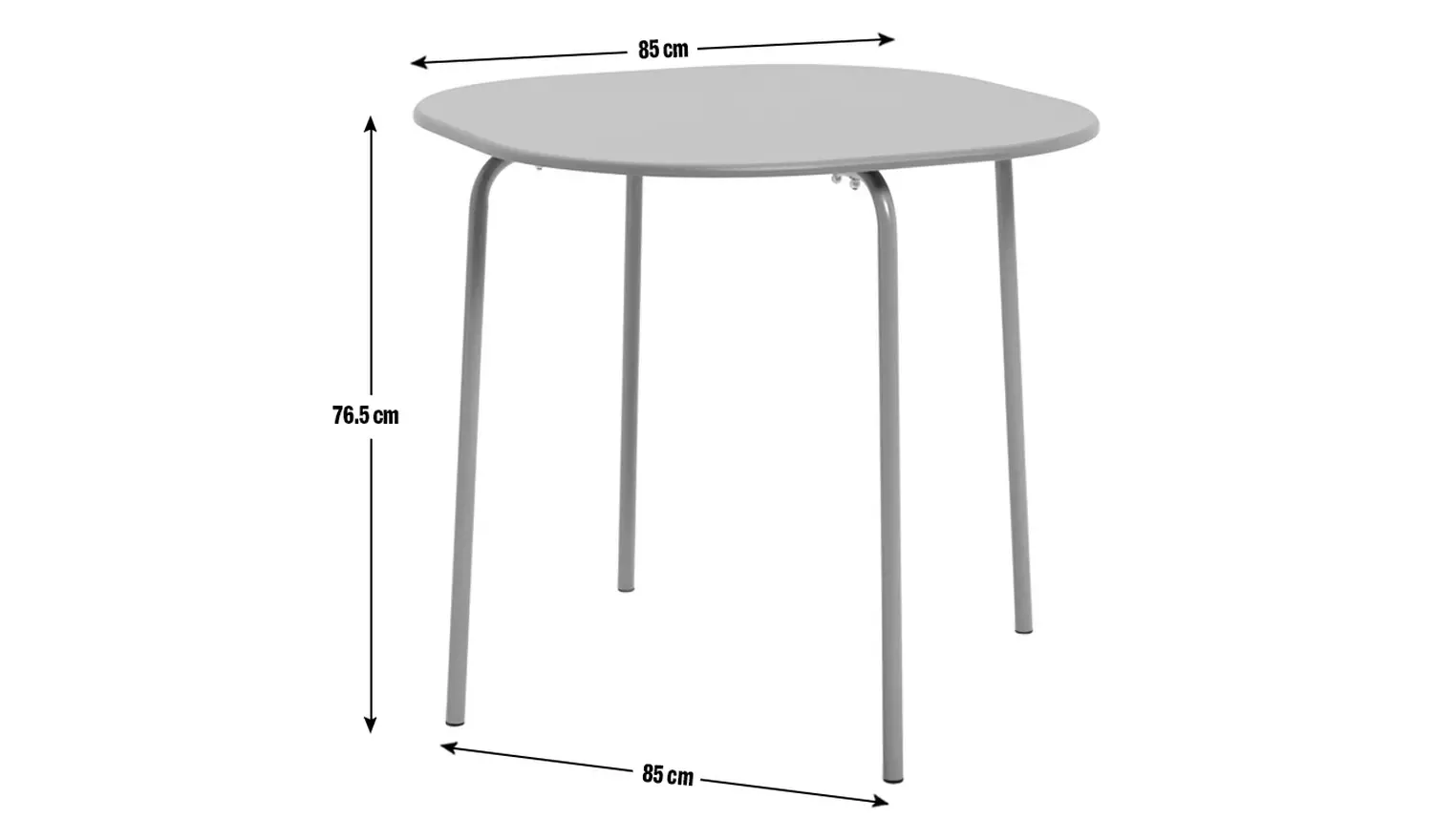 Habitat Jayla Metal Grey Dining Table & 4 Grey Chairs