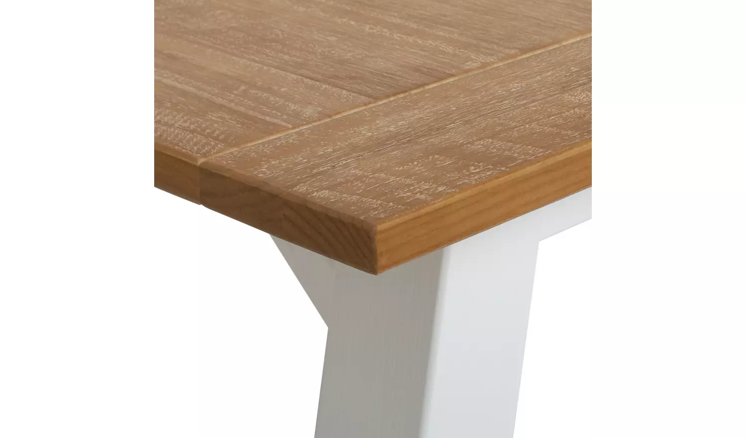 Habitat Burford White Dining Table & 2 White Benches