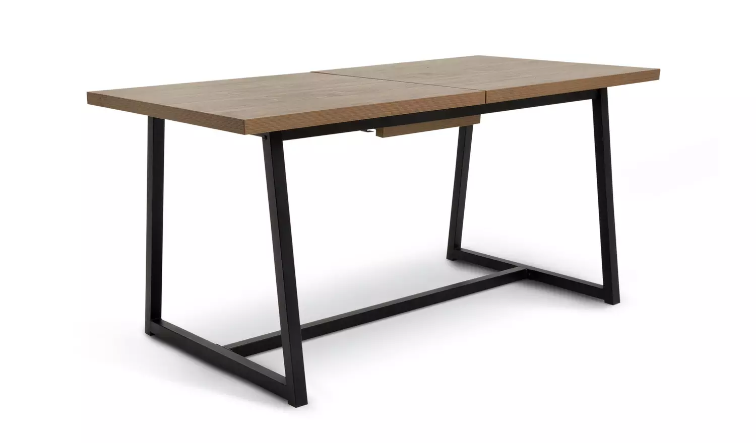 Habitat Nomad Brown Dining Table & 6 Black Chairs