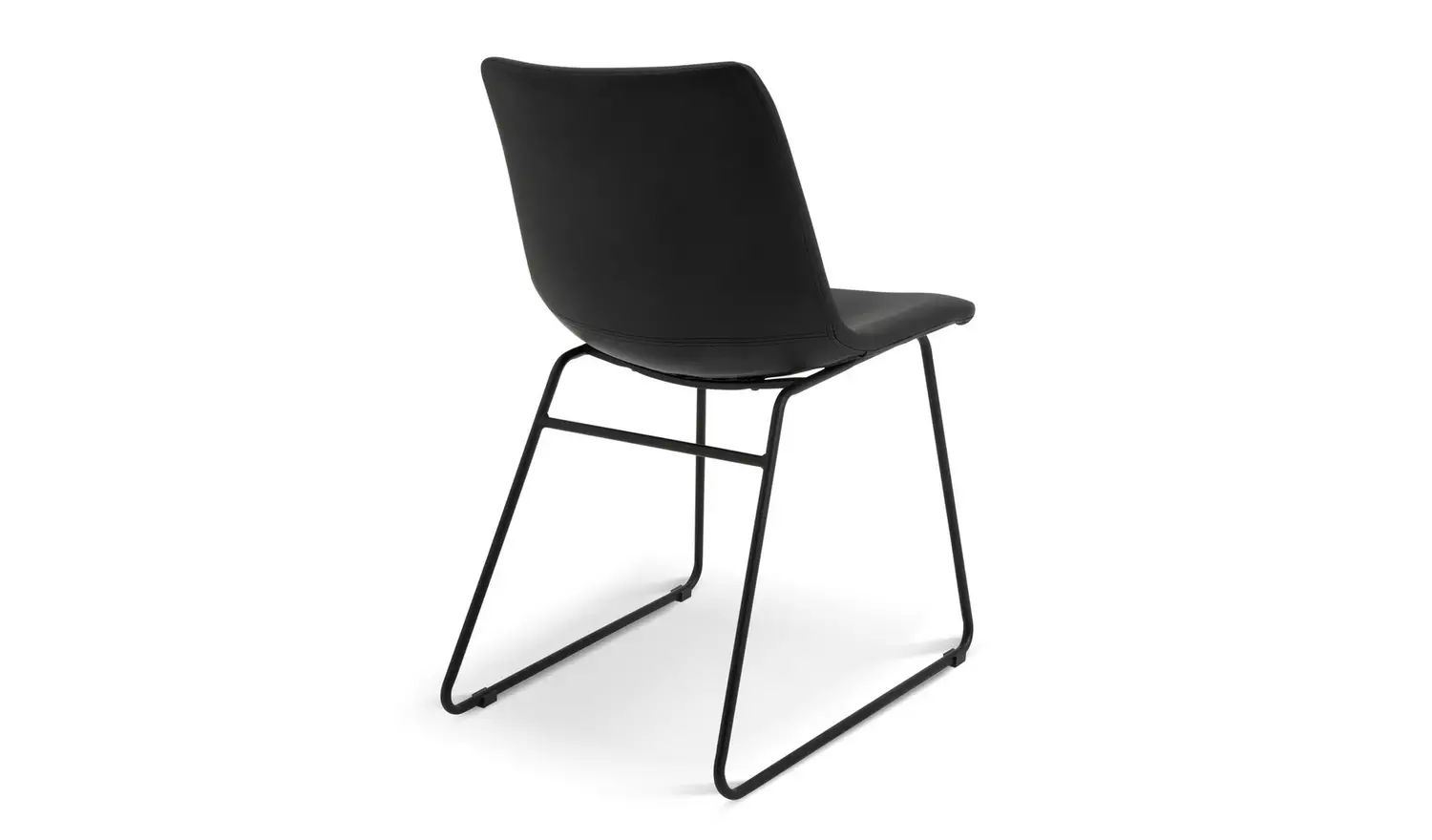 Habitat Nomad Brown Dining Table & 6 Black Chairs