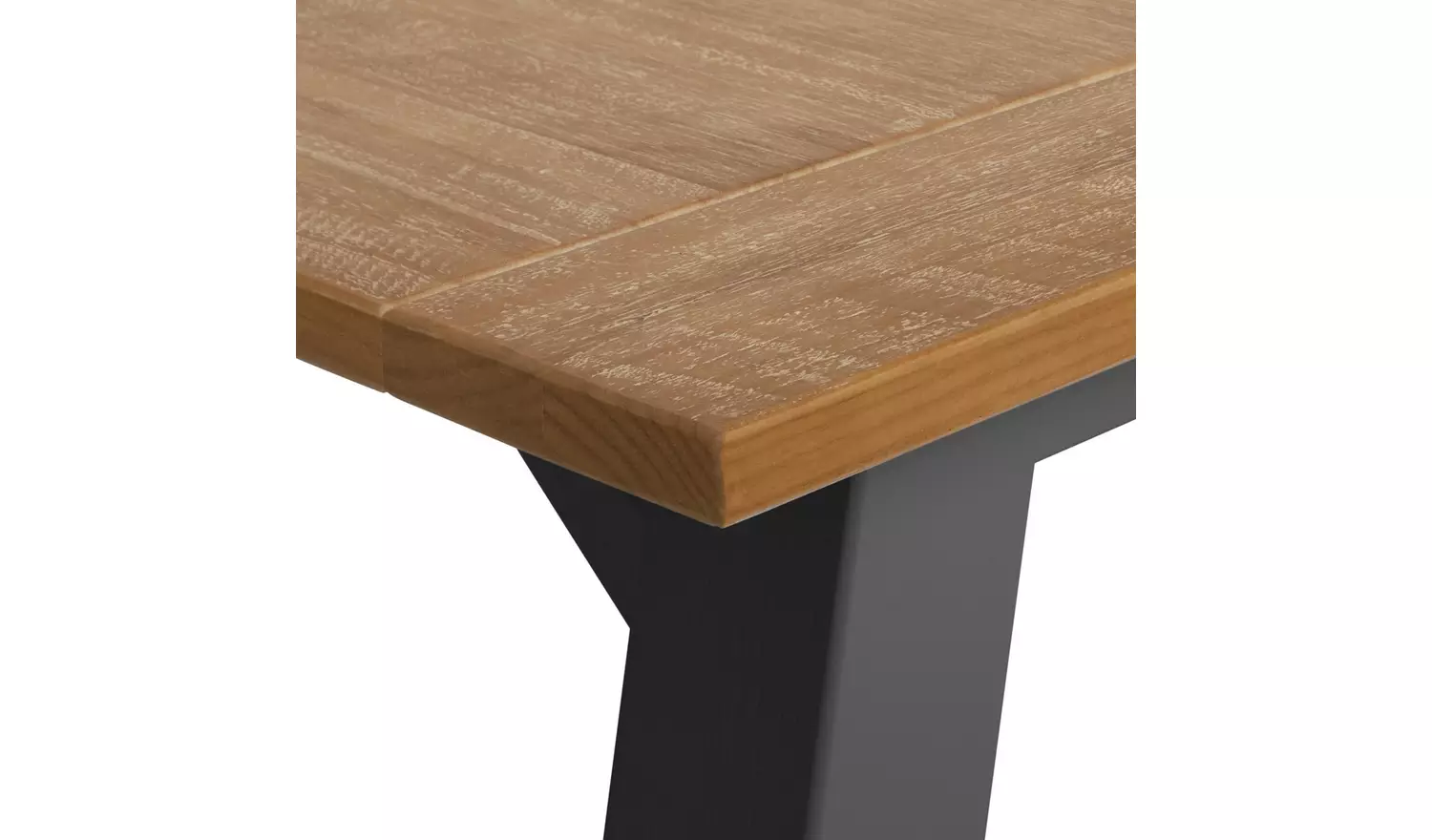 Habitat Burford Anthracite Dining Table & 2 Grey Benches