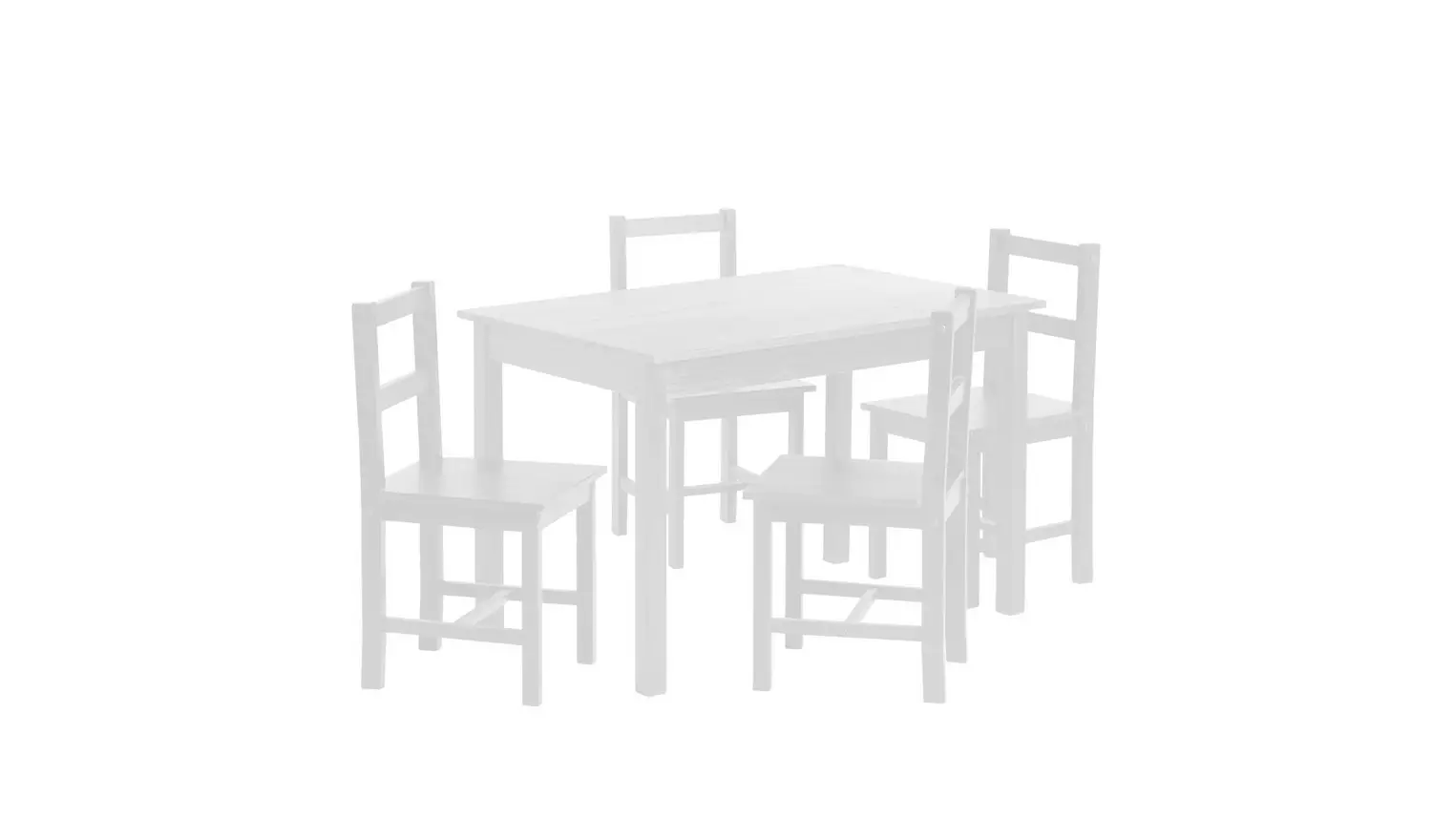 Argos Home Raye White Dining Table & 4 White Chairs
