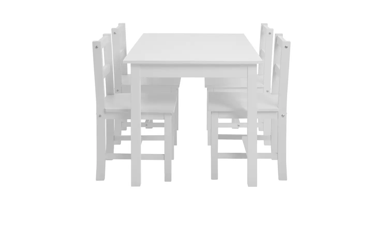 Argos Home Raye White Dining Table & 4 White Chairs