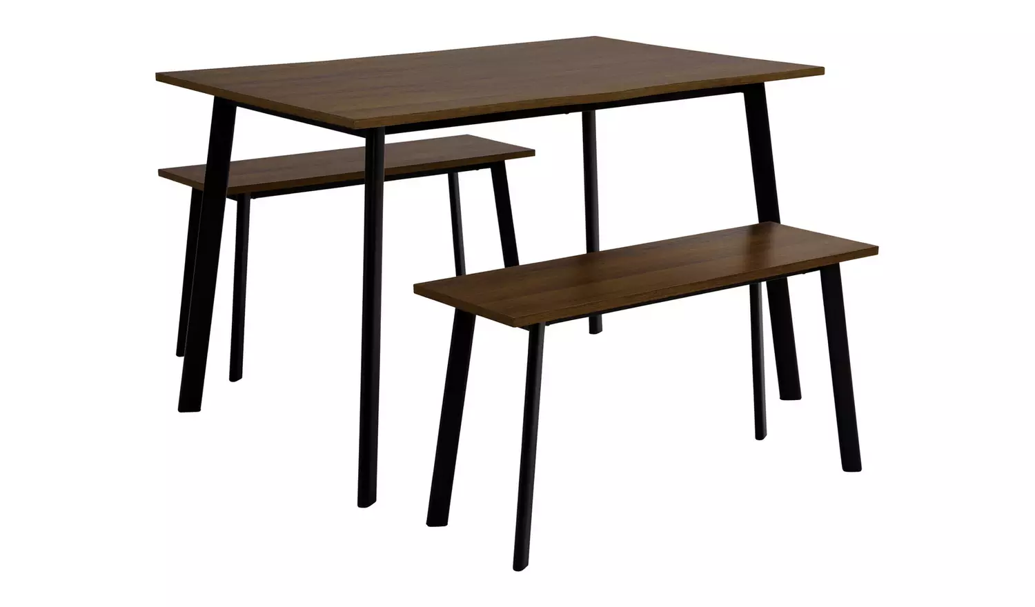 Argos Home Railo Walnut Dining Table & 2 Walnut Benches