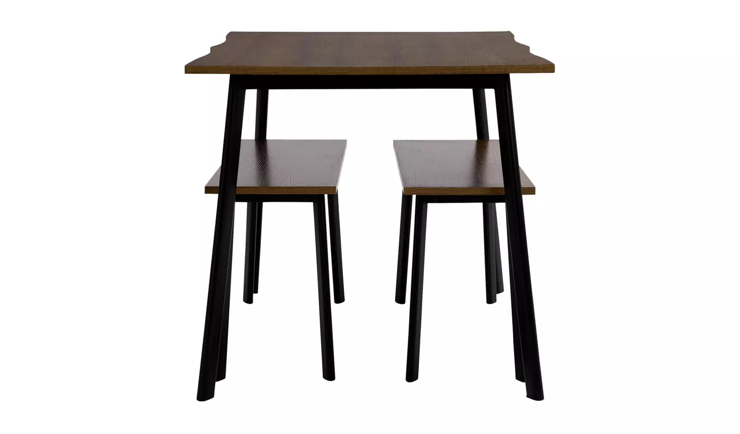 Argos Home Railo Walnut Dining Table & 2 Walnut Benches