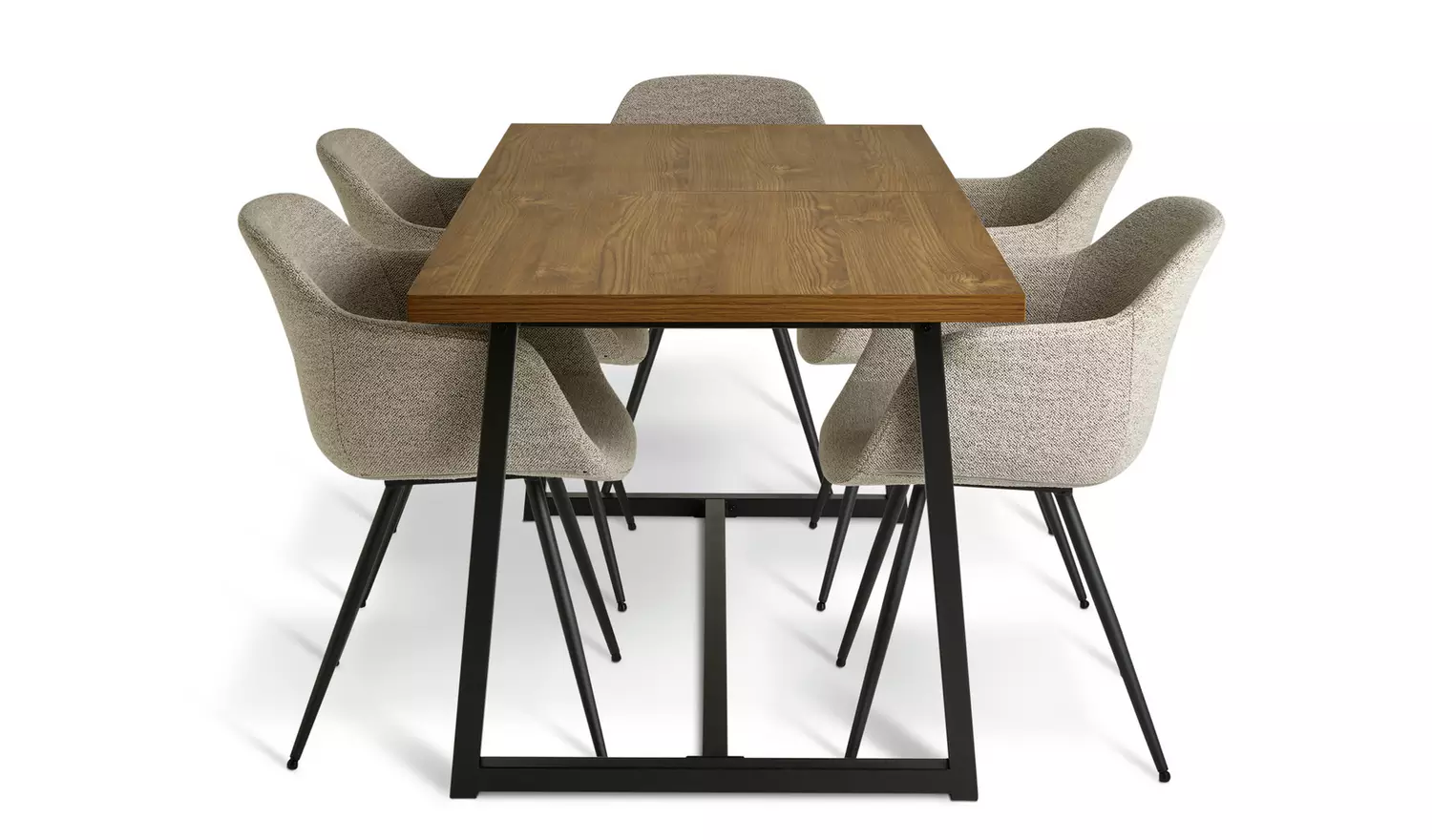 Habitat Nomad Extending Oak Dining Table & 6 Natural Chairs