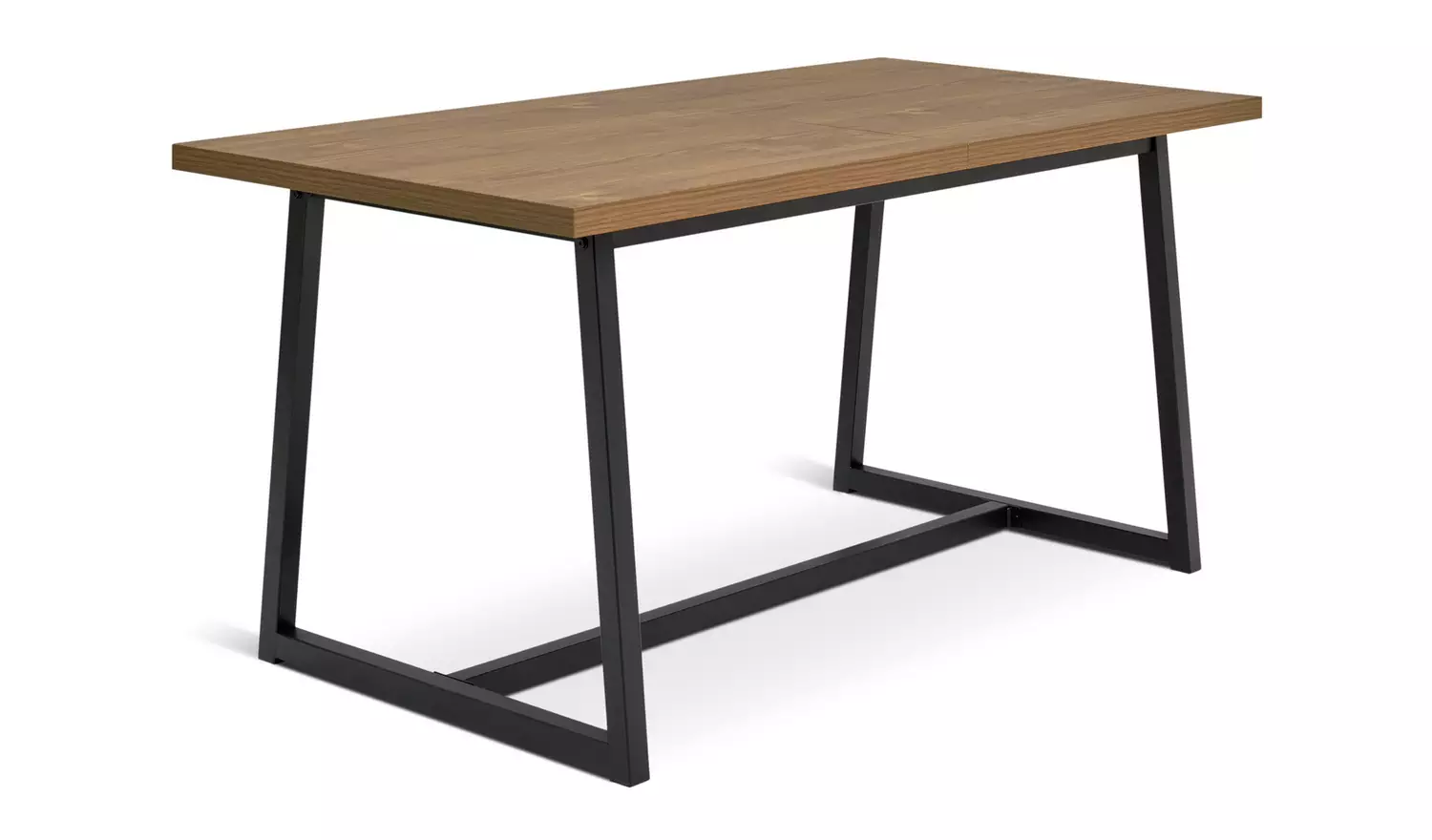 Habitat Nomad Extending Oak Dining Table & 6 Green Chairs