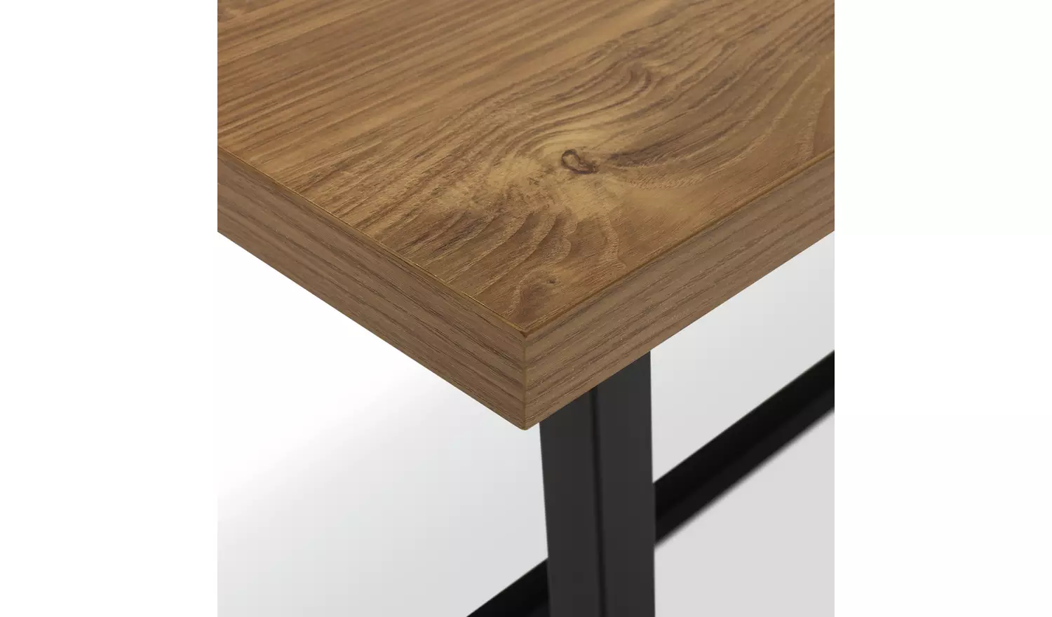 Habitat Nomad Extending Oak Dining Table & 6 Green Chairs