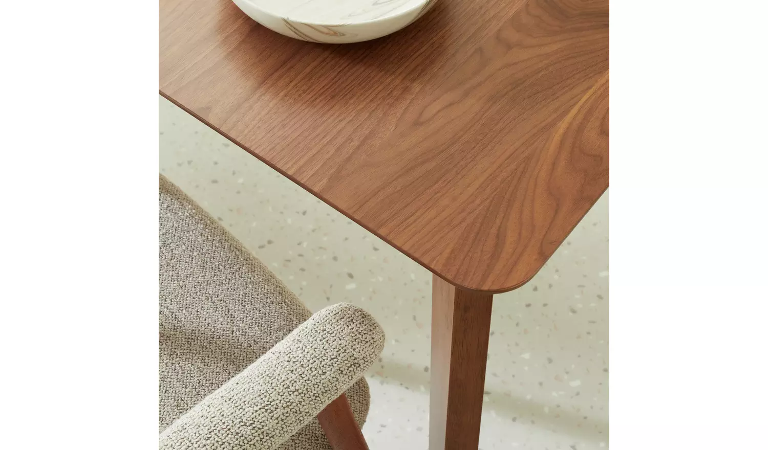 Habitat Callan Extend Walnut Dining Table & 6 Walnut Chairs