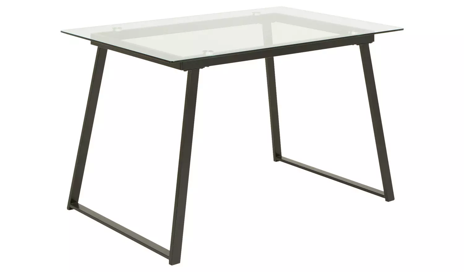 Argos Home Tyrus Glass Dining Table & 4 Charcoal Chairs
