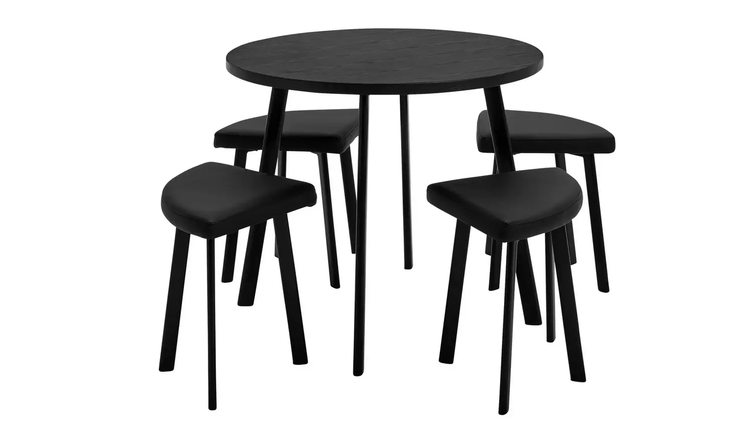Argos Home Tayla Black Dining Table & 4 Black Stools