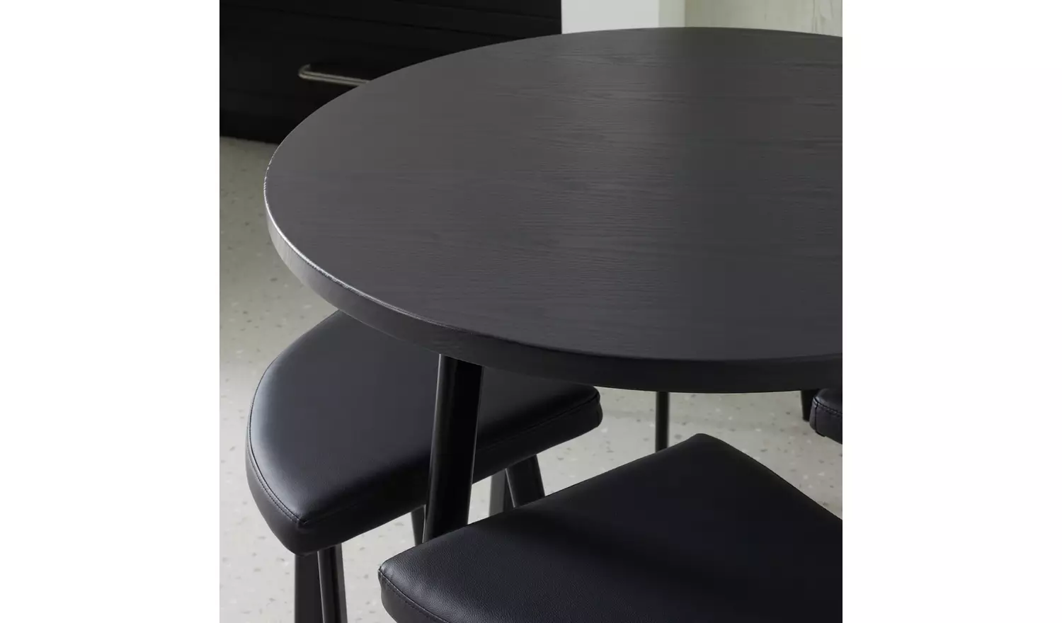 Argos Home Tayla Black Dining Table & 4 Black Stools