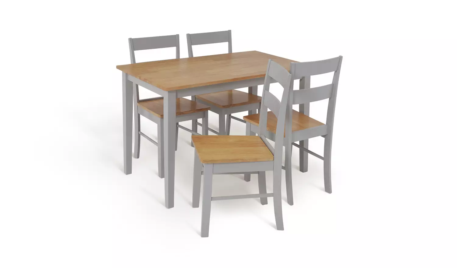 Argos Home Chicago Oak Grey Dining Table & 4 Oak Grey Chairs