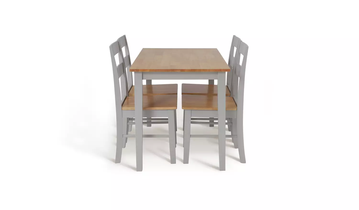 Argos Home Chicago Oak Grey Dining Table & 4 Oak Grey Chairs