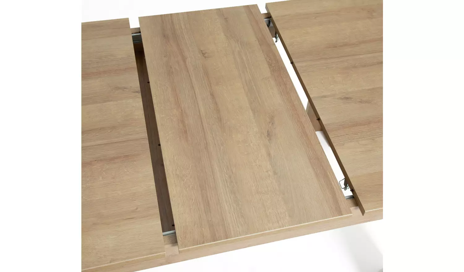 Argos Home Miami Extend Oak Dining Table & 4 White Chairs