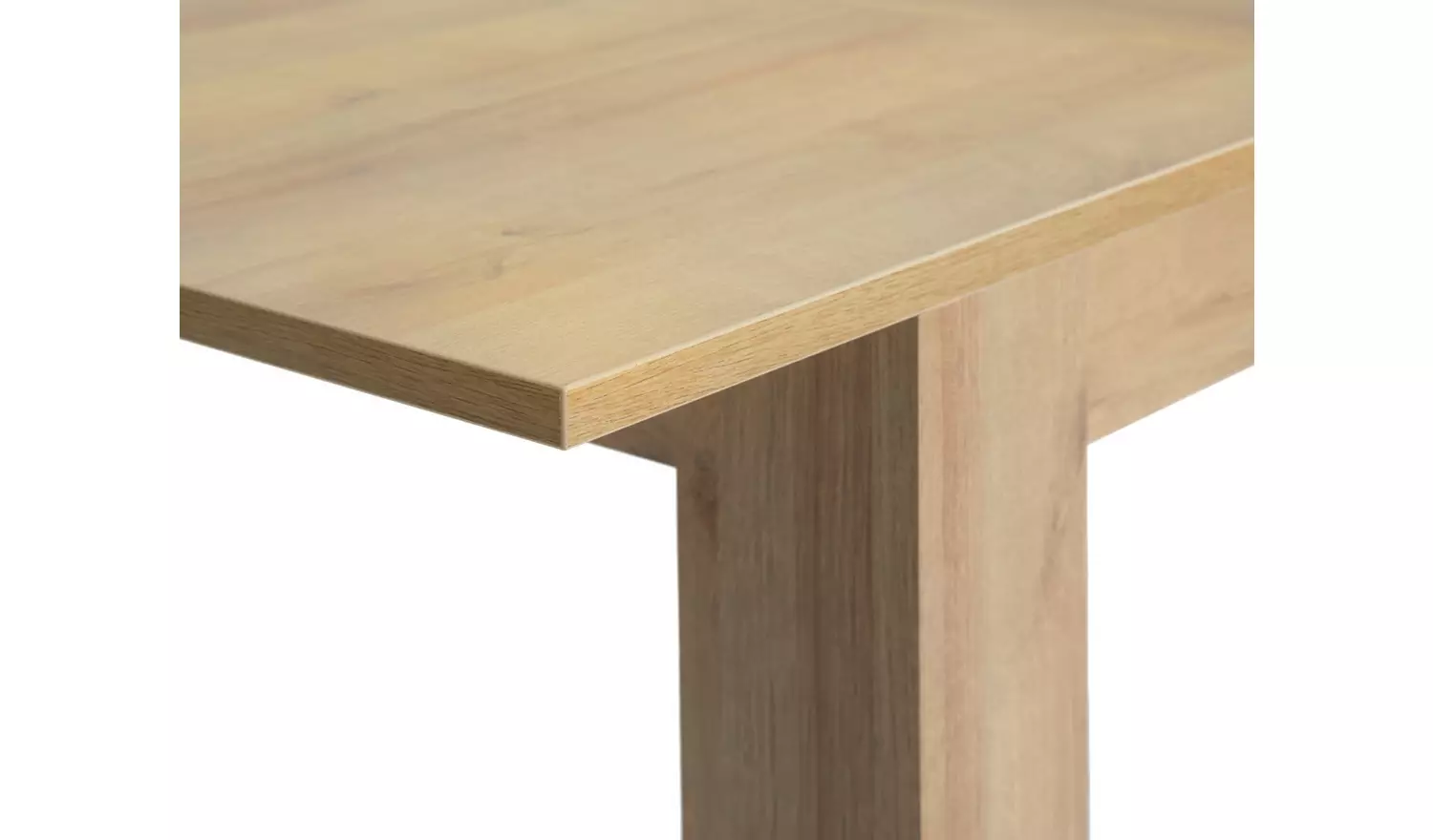 Argos Home Miami Extending Oak Dining Table & 6 White Chairs